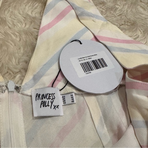 NWT Princess Polly Lovelle Bias Cut Striped Maxi Dress Gown- Size 10 - Picture 6 of 8